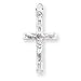 Sterling Silver Crucifix Pendant with 20 Inch Sterling Silver Chain