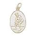 Female Softball Charm - 14K Yellow Gold