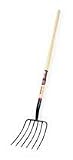 Westward 2MVR6 Manure Fork, 6 Tines, Ash Wood Handle