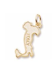 Rembrandt Charms, Italy Charm, 10K Yellow Gold, Engravable