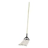 Wet Mop, 4 Ply, 15/16x60 Wood Handle, 24 oz,Natural Cotton (GJO54201) Category: Wet Mops