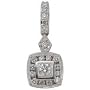 Peter Lam Square Diamond Pendant in 18k White Gold