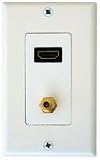 HDMI/COAX WALL PLATE-WHTE