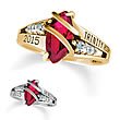 ZALES 10K Gold Seaswirl Diamond Ladies' Class Ring