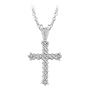 10kt. White Gold, 1/4 ct. tw. Diamond Cross Pendant