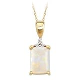 Opal Fashion Pendant with Diamond Accents in 10kt. Gold
