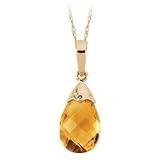 10kt. Gold, Briolette Citrine Fashion Pendant