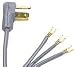 Petra 90-1014 3-Wire Dryer Cord, Open Eyelet, 6-Foot, 30A