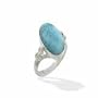 Accented Oval Larimar Ring