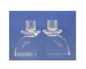 Candle Holder Clear Glass one set for Shabbat and Jewish Holdiay