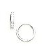 14k White 1.5 mm Round CZ Hinged Earrings