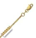 14k Yellow Gold 16 Inch X 1.5 mm Gourmette Chain Necklace
