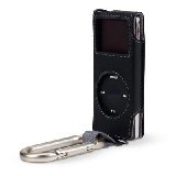 BLKF8Z057 - Leather Case for iPod Nano w/Carabiner
