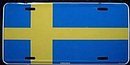 Sweden Flag License Plate