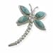 Butterfly Larimar Brooch