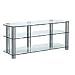 Alphason Designs Ad3/105-s - Ad Series Glass Silver D-shaped Universal Tv Stand For Plasma Screens With Cable Guide