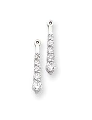 Ann Harrington Jewelry 14k White Gold .66 Ct Tw Diamond Earring Jackets