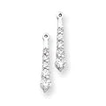 14k White Gold Diamond Earrings jacket