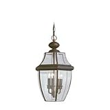 6039-71 - SeaGull Lighting Three-Light Lancaster Bronze Outdoor Pendant