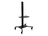Peerless SmartMount Flat Panel TV Cart SR1M - Cart for LCD / plasma TV - metal, cold-rolled steel - black - screen size: 32 - 60