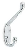 Battalion 1XNE4 Coat Hook, 2 Hook Ends, Chrome