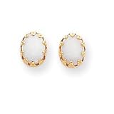 Sardelli - 14k Oval Opal Post Earrings
