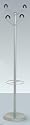 Coat and umbrella stand with 4 covered hooks