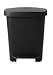 Oxo Good Grips Black Plastic Rectangular Trash Can, 8-Gallon