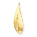 14k Leaf Like Drop Wire Earrings