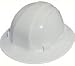 Omega II Mega Ratchet Full Brim Safety Hats- White