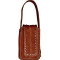 Nicole Miller Suede Front Flap Universal Cell Phone Carry Case with Hand Strap, Brown with Studs
