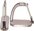 Stainless Steel Peacock Safety Stirrup Irons w/ Pads