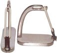 Stainless Steel Peacock Safety Stirrup Irons w/ Pads