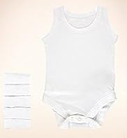 5 Pack - Pure Cotton Sleeveless Bodysuits