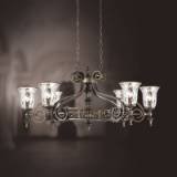 IMAGE OF Eurofase 14535-017 Gallante 6-Light Pot Rack Chadelier, French Gold/Clear