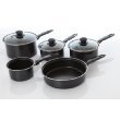 Non Stick Kitchen Saucepan Cookware Set, Grey - 5 Piece