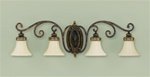 Murray Feiss Cervantes 4 Light Vanity Fixture Walnut