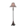 St Lucia Silver and Crimson Shade Floor Lamp