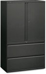 Hon 800 Series 42 Lateral File with Storage in Charcoal