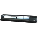 Review   / Display Cases - Hoshizaki HNC-180AA-L Left Handed Refrigerated Display Case Counter Top Sushi Display Case - Black -