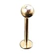 Gold Plated Labret with Clear CZ (Ball) Sold as a Pair