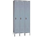Lyon Locker Single Tier 12x18x60 3 Assembled Gray