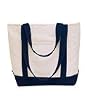 Econscious Organic Cotton Boat Tote Handbag - Natural/Pacific