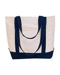 Econscious Organic Cotton Boat Tote Handbag - Natural/Pacific