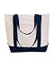 Econscious Organic Cotton Boat Tote Handbag - Natural/Pacific