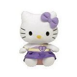 TY Beanie Baby Hello Kitty - Peace Bear (Purple) ~ Ty