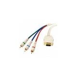 Cable, VGA, HD15M to 3 RCA, Component Video, 6'