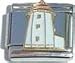 Clearly Charming White Lighthouse Italian Charm Bracelet Link