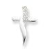 Sterling Silver Cross w/CZ (Cubic Zirconia) Pendant with 20 Inch Sterling Silver Chain