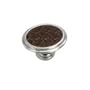 Laurey 12190 Cabinet Hardware 1-5/8-Inch Oval Knob, Satin Nickel and Brown